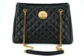 Versace Elegant Quilted Nappa Leather Tote Bag -  Luxury Shopper Bag for Women -  Versace.